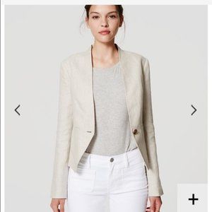 LOFT Herringbone Linen Blazer NWT